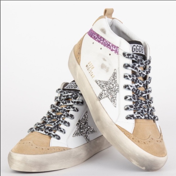 Golden Goose Mid Star White/Cappuccino/Purple NIB - Picture 11 of 11